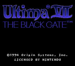 Ultima VII - The Black Gate (Japan) Title Screen